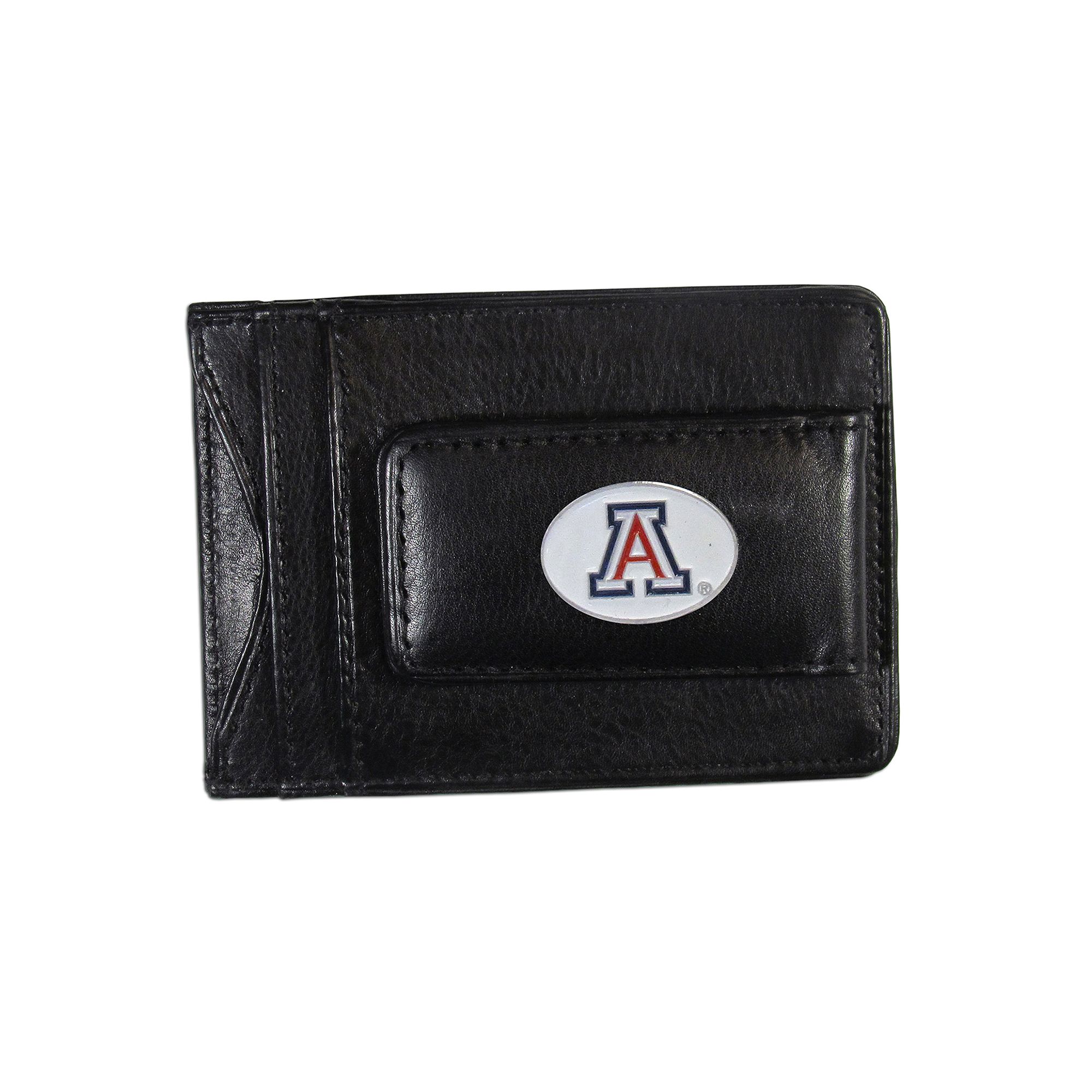 Arizona Wildcats Black Leather Cash & Card Holder