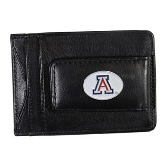 Arizona Wildcats Black Leather Cash & Card Holder
