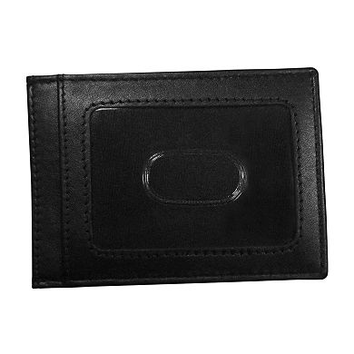 West Virginia Mountaineers Black Leather Cash & Card Holder