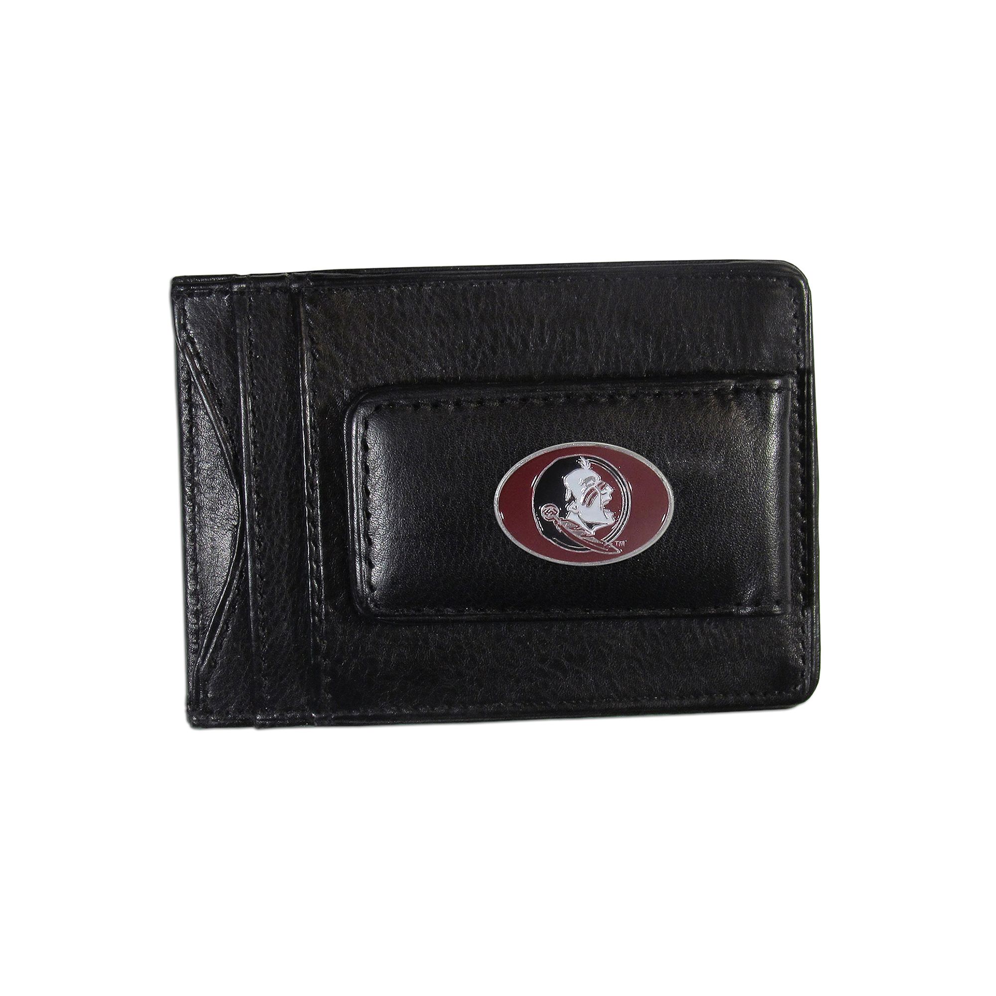 Florida State Seminoles Black Leather Cash & Card Holder