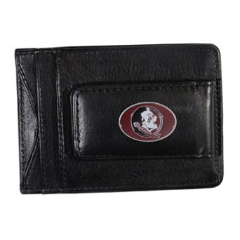 Florida State Seminoles Black Leather Cash & Card Holder