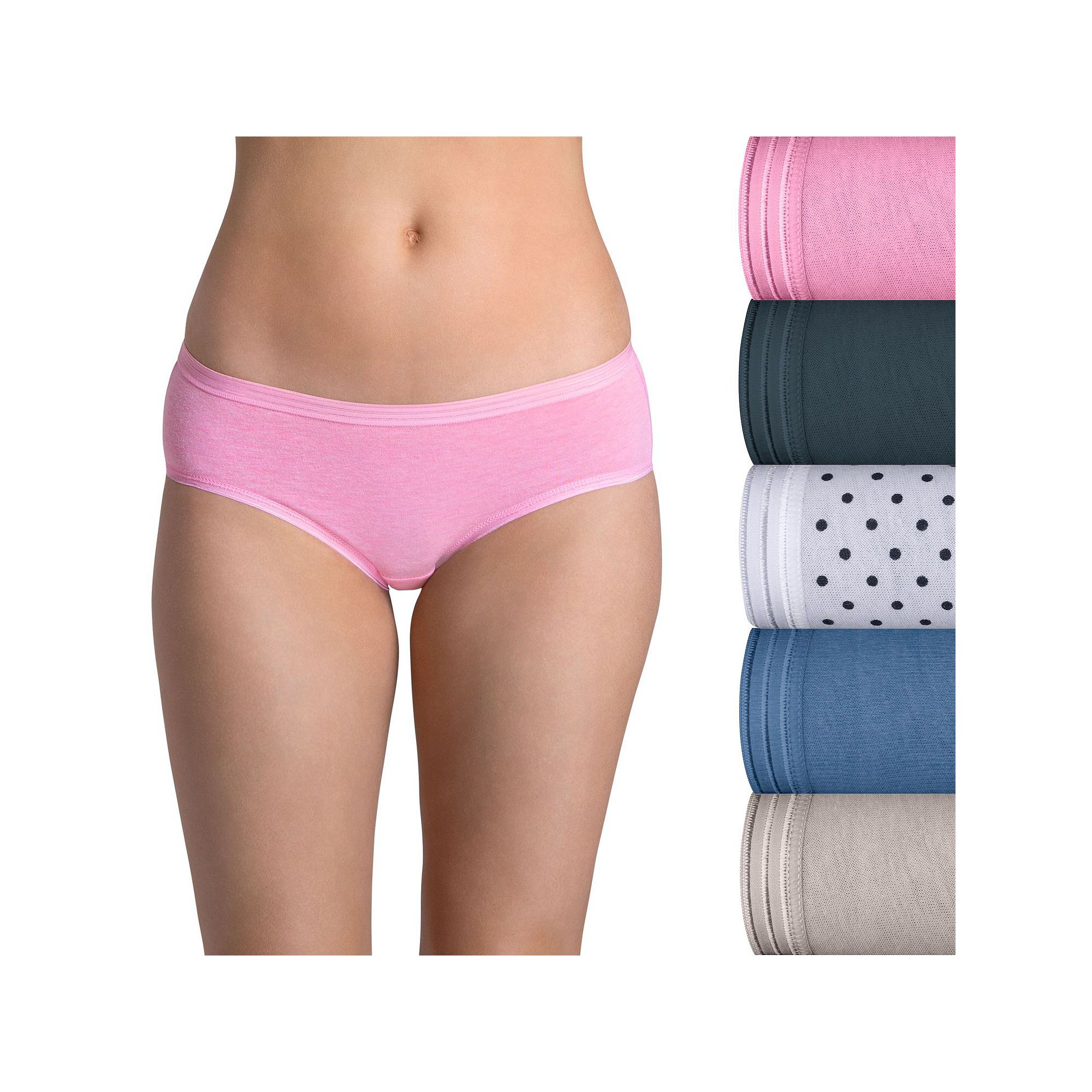 Womens Fruit of the Loom® Ultra Soft 5-pack Hipster Panties 5DUSKHP, High