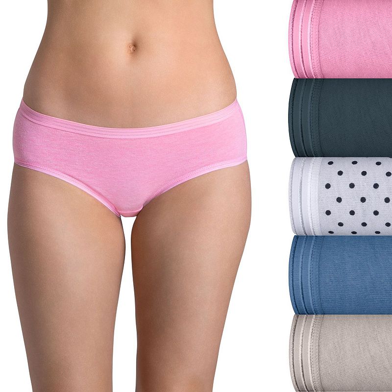 Fruit of the Loom Women's Assorted (Assorted Breathable Micro-Mesh Low-Rise  Brief 5pk, 6)