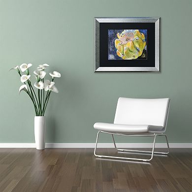Trademark Fine Art Cactus Fruit Silver Finish Framed Wall Art