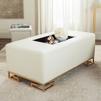 Safavieh Julian Faux Ostrich Ottoman