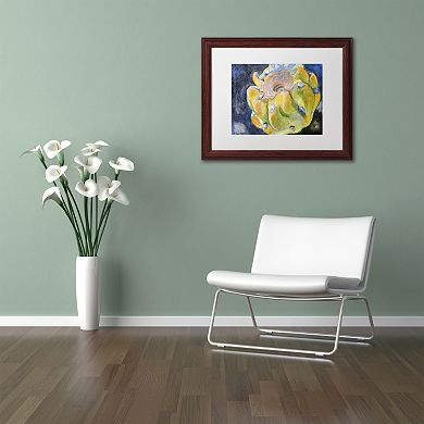 Trademark Fine Art Cactus Fruit Wood Finish Framed Wall Art
