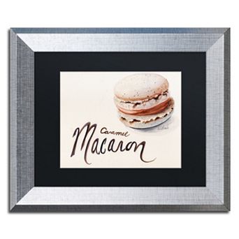 Trademark Fine Art "Caramel Macaron" Silver Finish Framed Wall Art