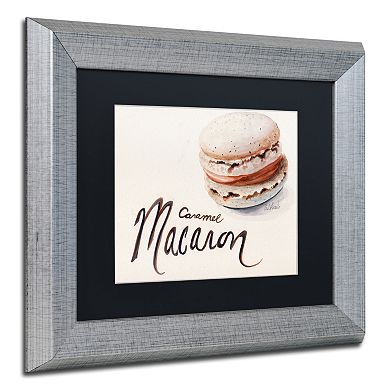 Trademark Fine Art "Caramel Macaron" Silver Finish Framed Wall Art