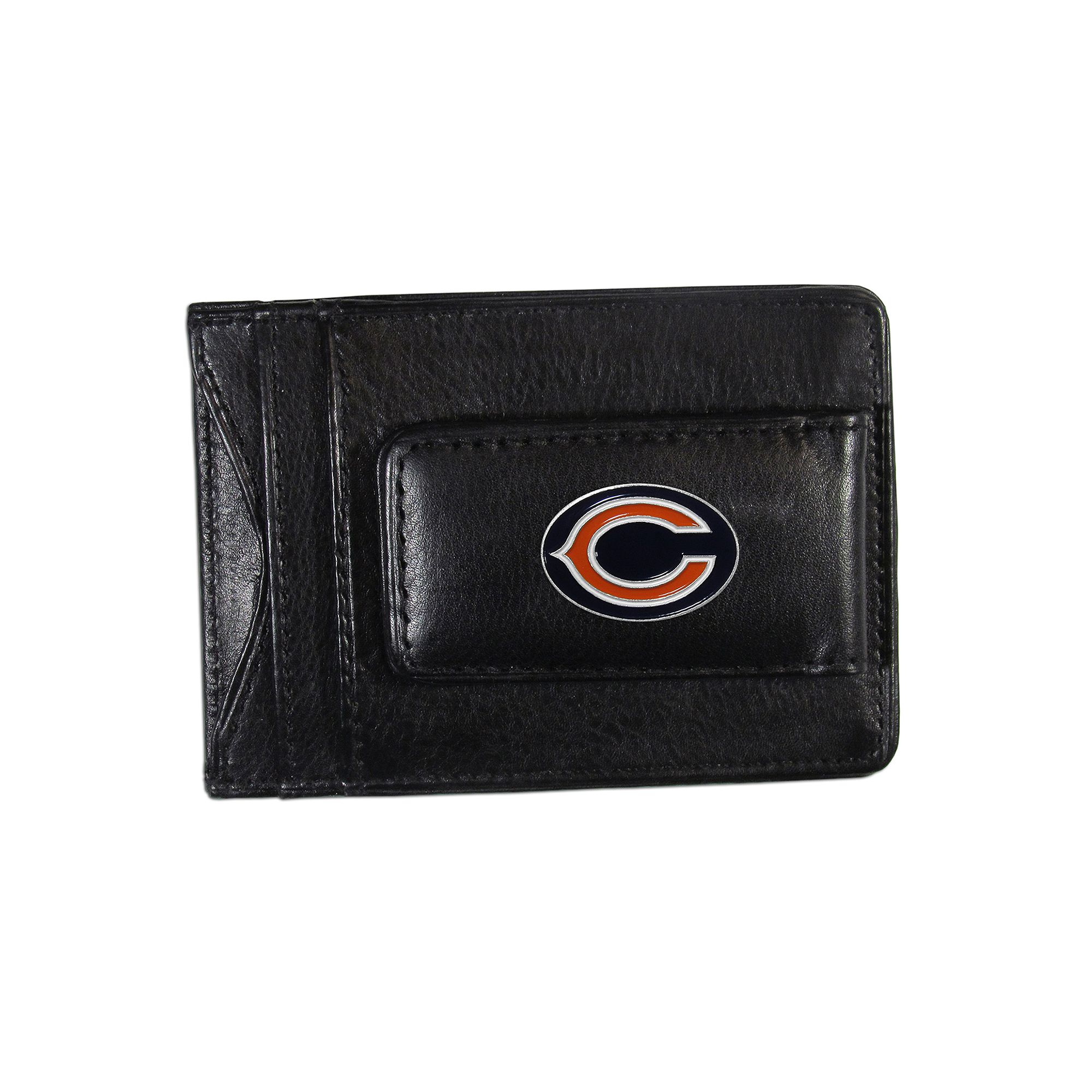 Chicago Bears Black Leather Cash & Card Holder