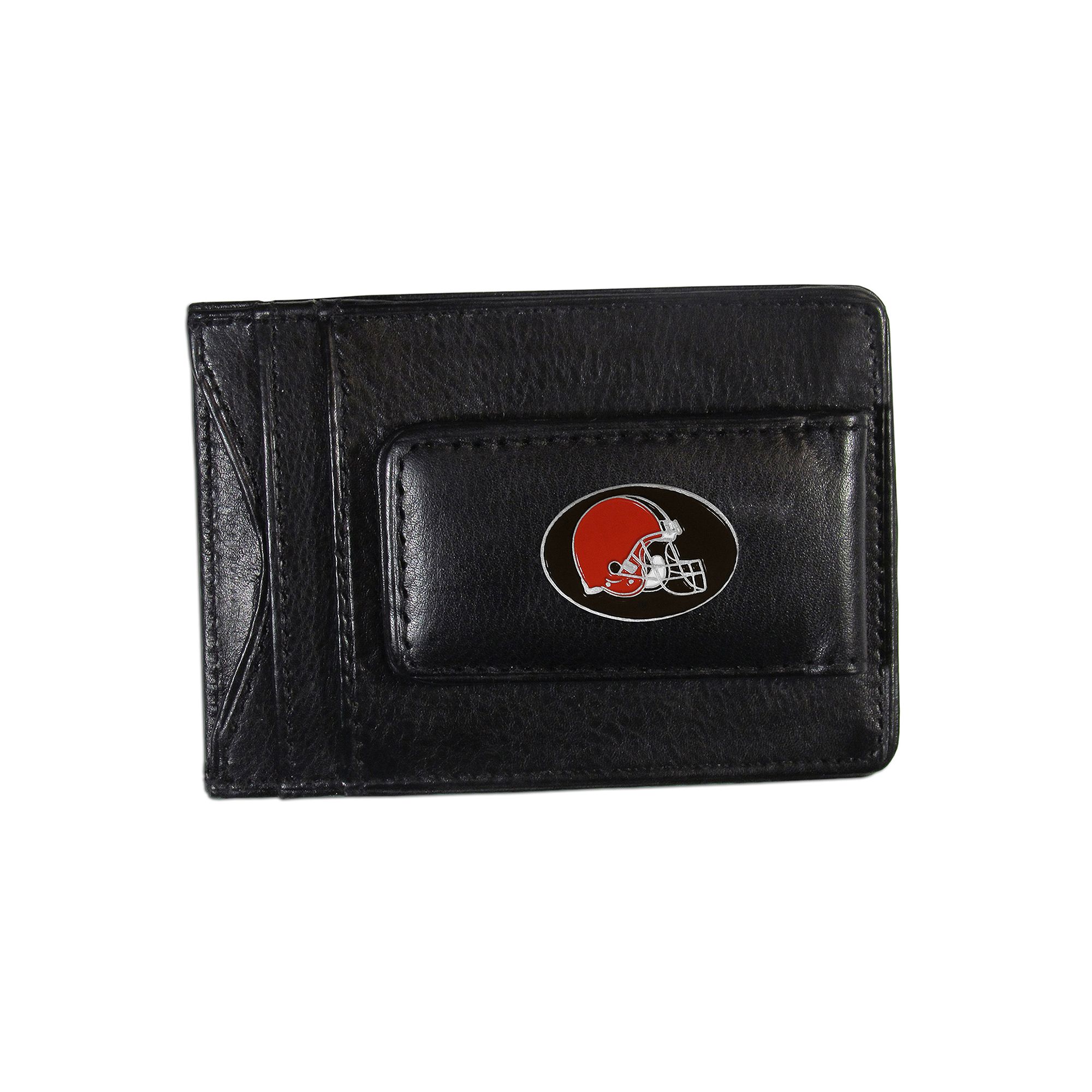 Cleveland Browns Black Leather Cash & Card Holder