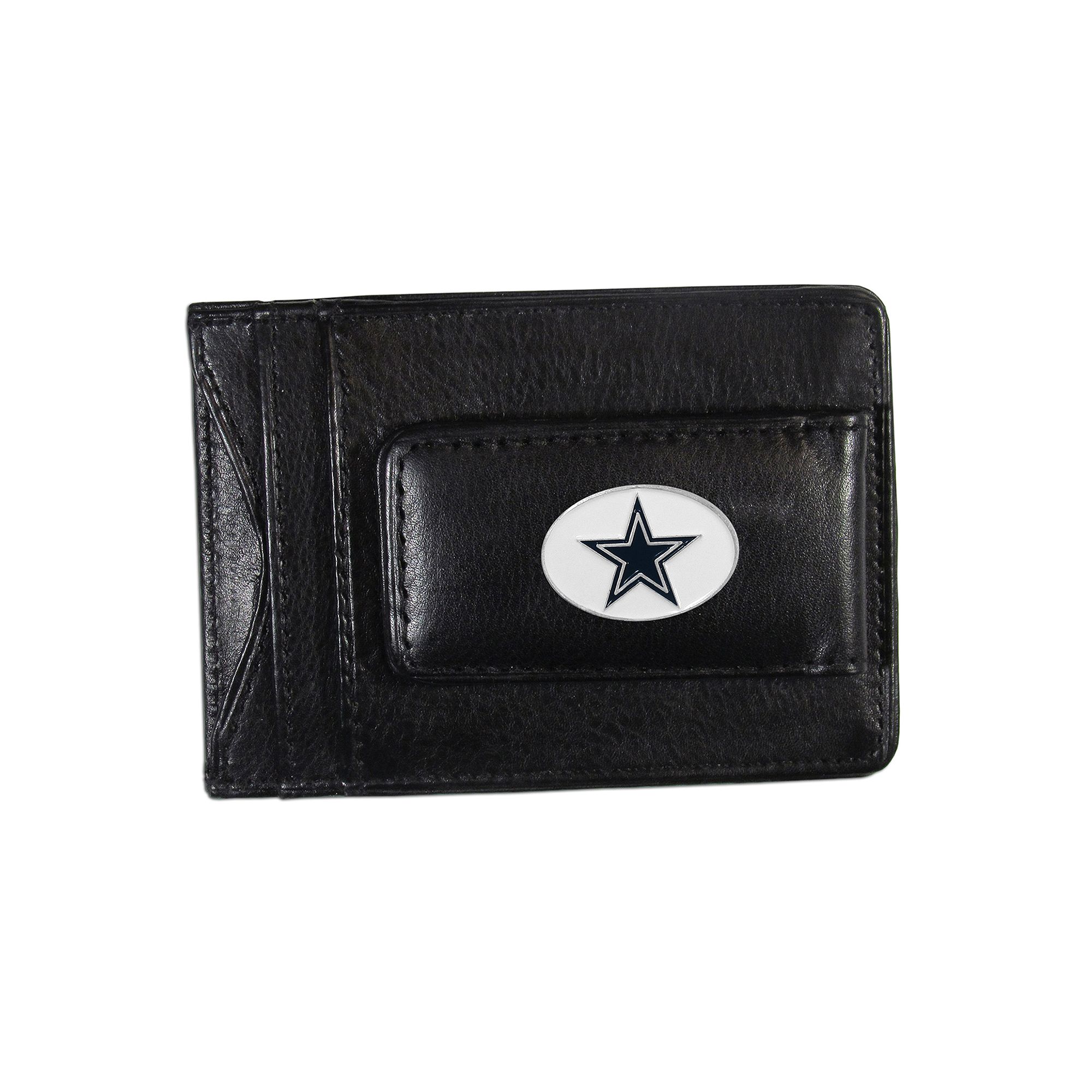 Dallas Cowboys Black Leather Cash & Card Holder