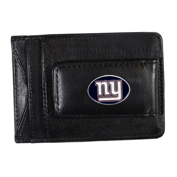 New York Giants Black Leather Cash & Card Holder