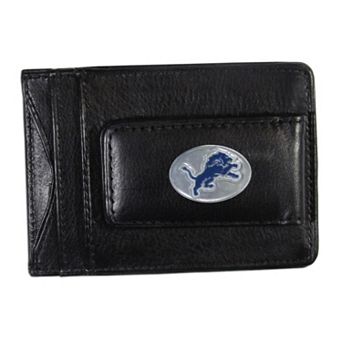 Detroit Lions Black Leather Cash & Card Holder
