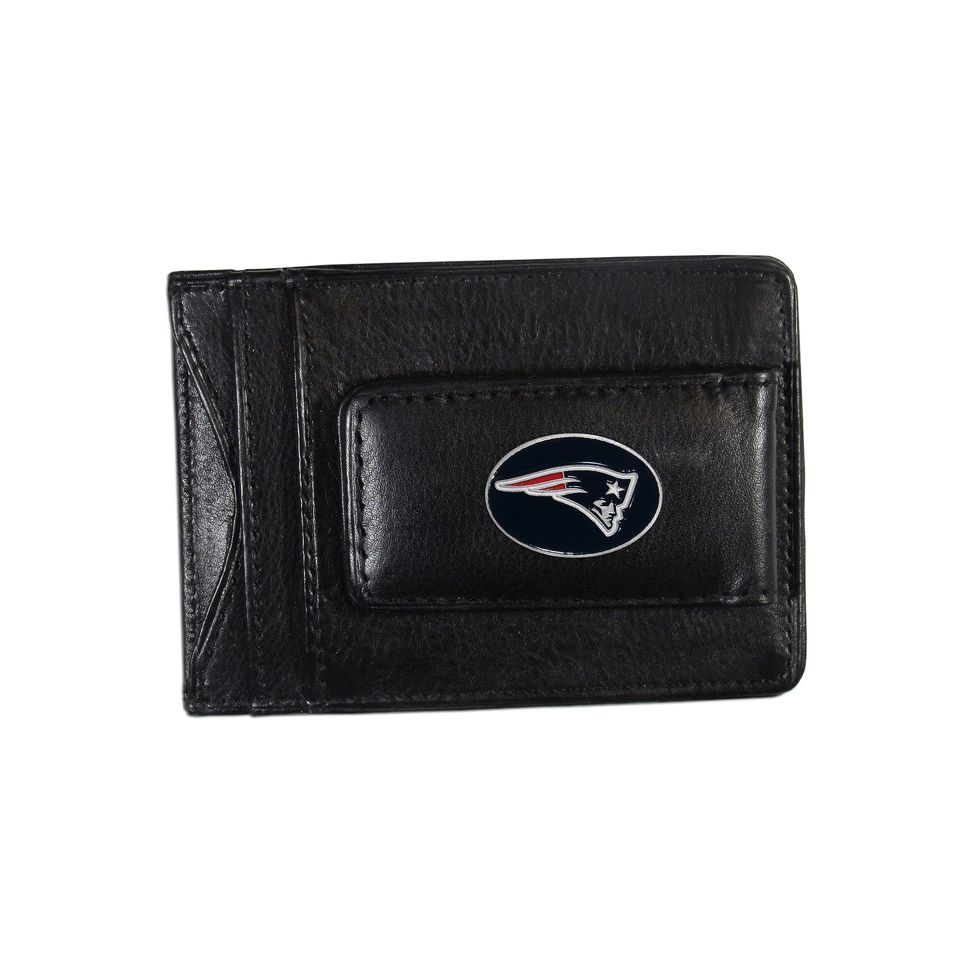 New England Patriots Black Leather Cash & Card Holder