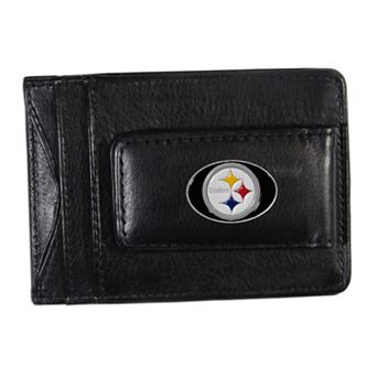 Pittsburgh Steelers Black Leather Cash & Card Holder