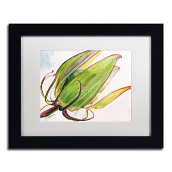 Trademark Fine Art Flower Pod Black Framed Wall Art