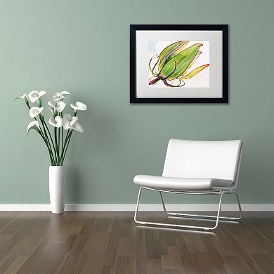 Trademark Fine Art Flower Pod Black Framed Wall Art