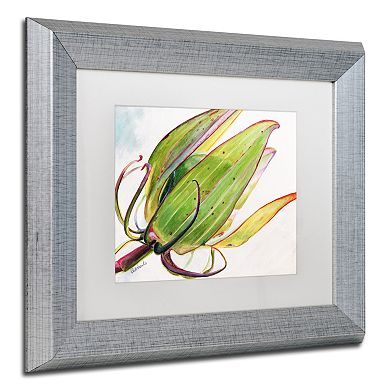 Trademark Fine Art Flower Pod Silver Finish Framed Wall Art