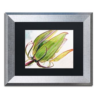 Trademark Fine Art Flower Pod Silver Finish Framed Wall Art