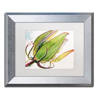Trademark Fine Art Flower Pod Silver Finish Framed Wall Art