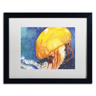 Trademark Fine Art Jelly Fish II Black Framed Wall Art