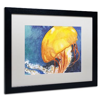Trademark Fine Art Jelly Fish II Black Framed Wall Art