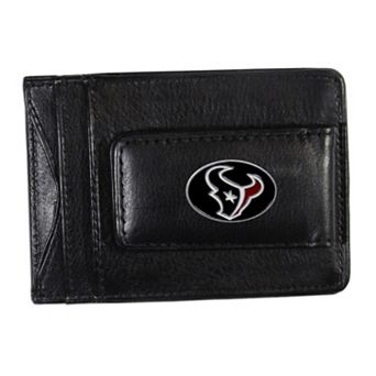 Houston Texans Black Leather Cash & Card Holder