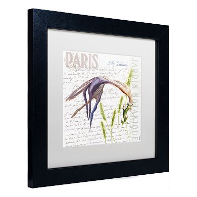 Trademark Fine Art Paris Botanique Lily Black Framed Wall Art