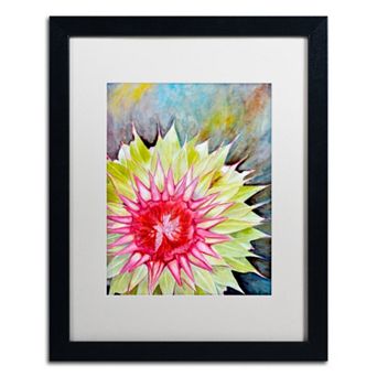 Trademark Fine Art Thistle Matted Black Framed Wall Art