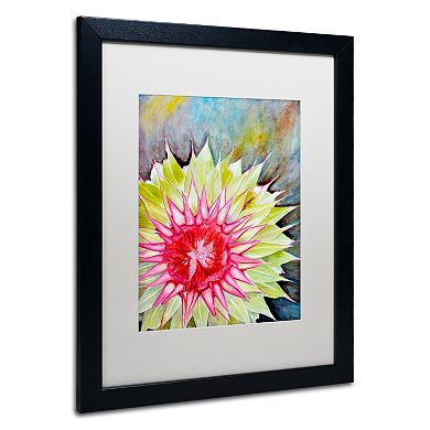 Trademark Fine Art Thistle Matted Black Framed Wall Art