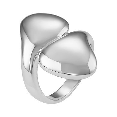 Classic Treasures Sterling Silver Teardrop Bypass Ring