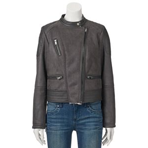 Juniors' Coffee Shop Asymmetrical Zip Jacket
