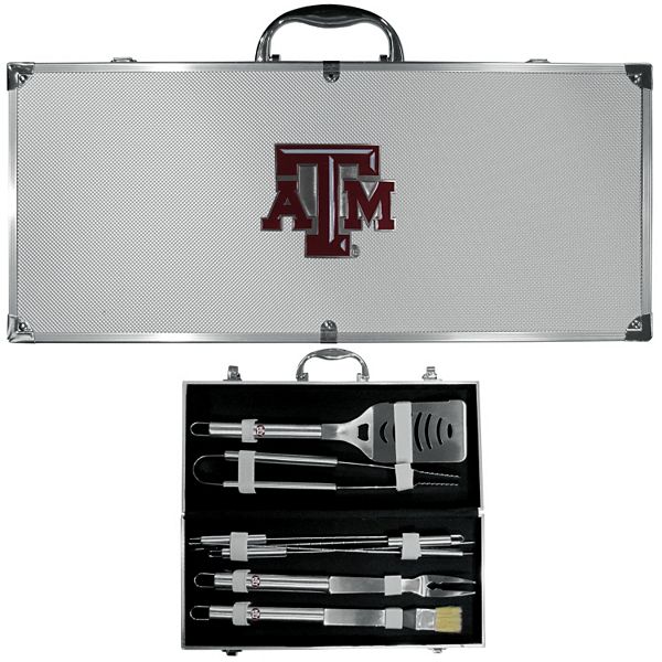 NCAA Texas A&M Aggies Four Piece Stainless Steel BBQ Set BBQ Grill Set 6 x 15in 