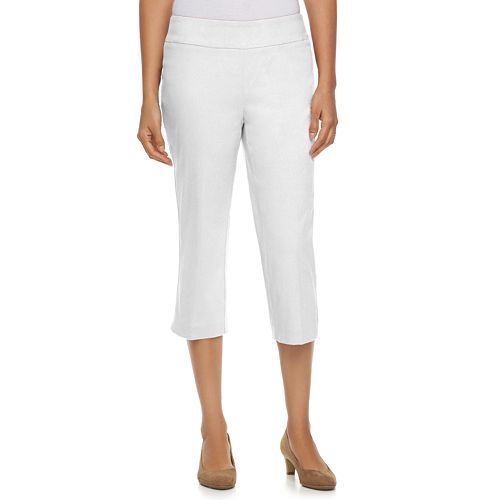 womens petite pull on capris
