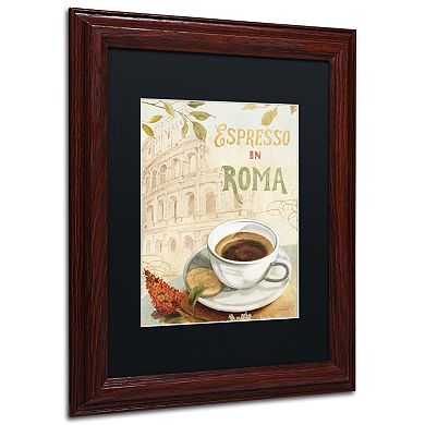 Trademark Fine Art Cafe in Europe III Wood Finish Framed Wall Art