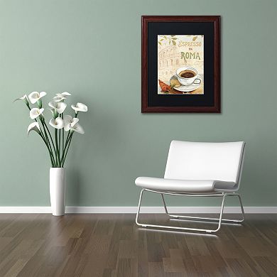 Trademark Fine Art Cafe in Europe III Wood Finish Framed Wall Art