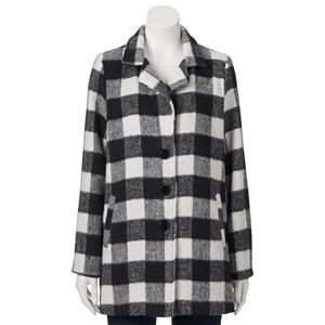 Juniors' Coffee Shop Faux-Wool Boyfriend Jacket