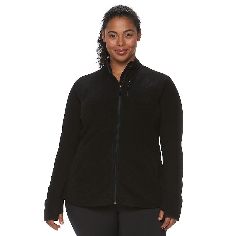 Plus Size Tek Gear® Full-Zip Fleece Jacket, Women's, Size: 2XL, Black ...