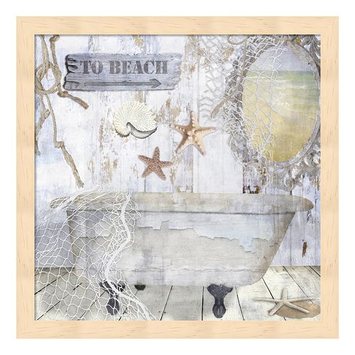 Metaverse Art Beach House I Framed Wall Art