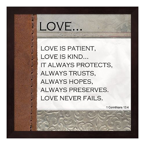 Metaverse Art "Love is Patient" Framed Wall Art