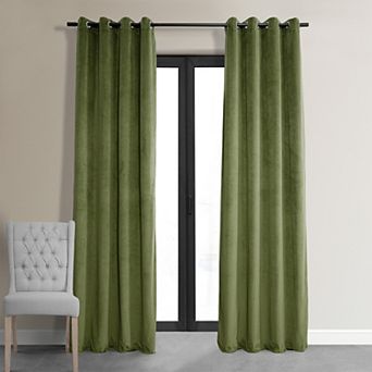 EFF Signature Velvet Grommet Blackout Window Curtain Panel