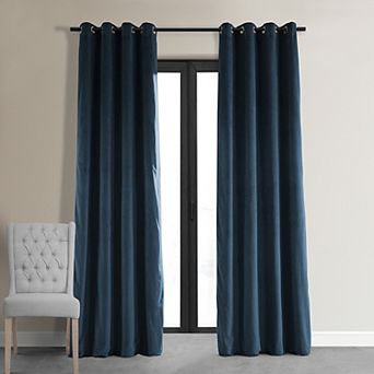 EFF Signature Velvet Grommet Blackout Window Curtain Panel