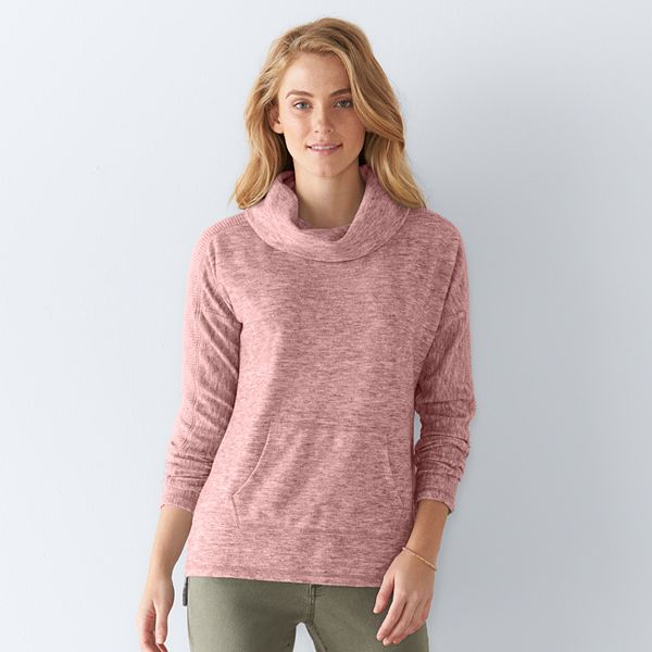 Women's Sonoma Goods For Life® Ribbed Cowlneck Sweatshirt