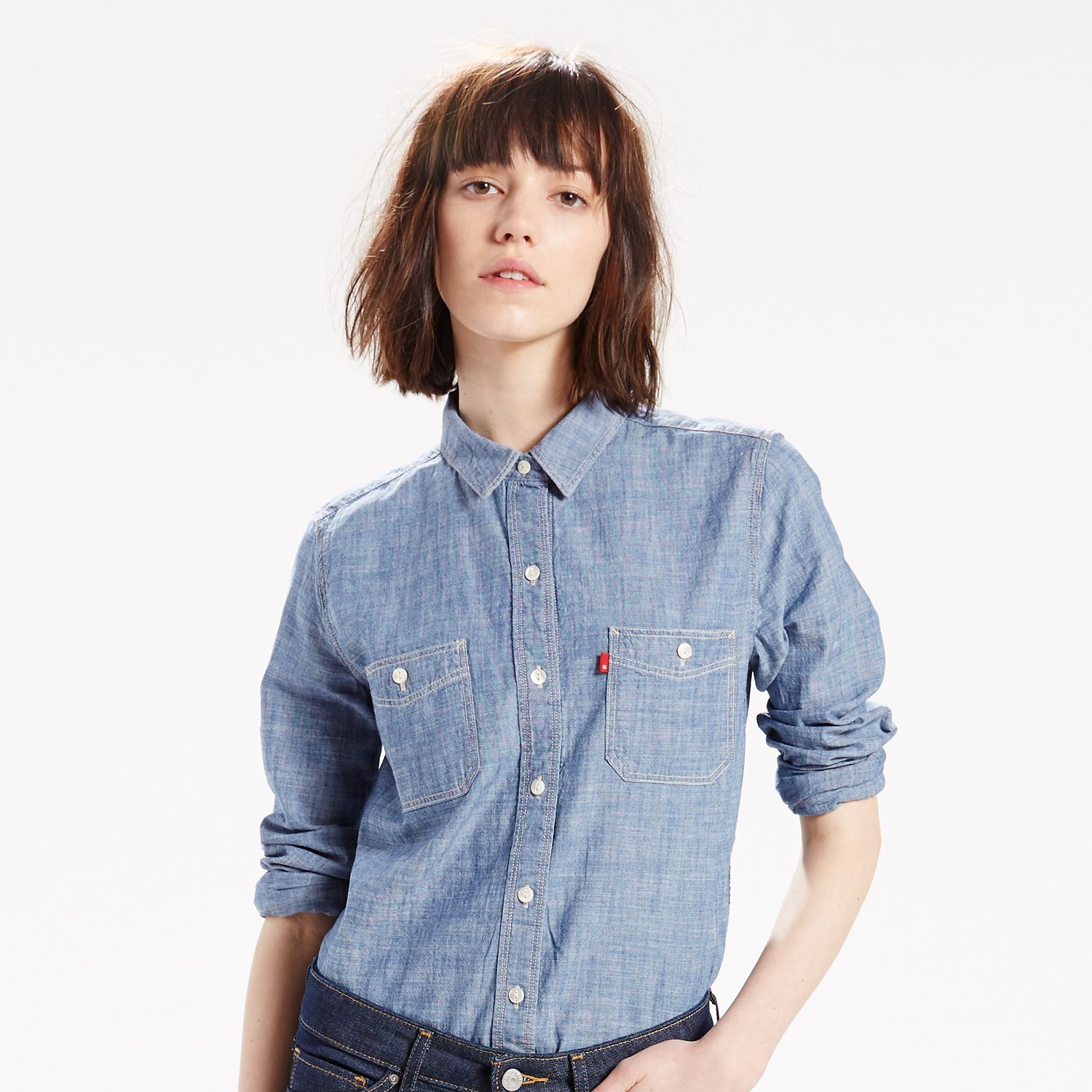 levi's chambray shirt women's