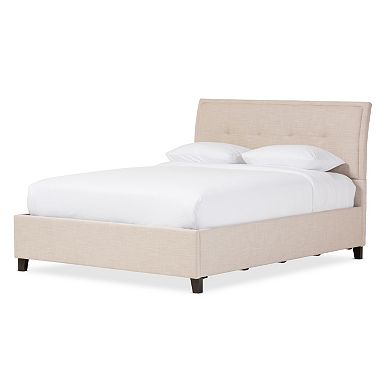 Baxton Studio Queen Lea Tufted Platform Bed