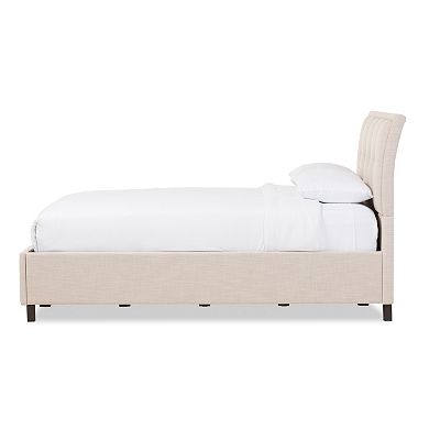 Baxton Studio Queen Lea Tufted Platform Bed