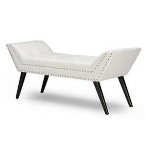 Baxton Studio Tamblin Nailhead Bench