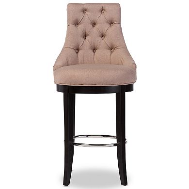 Baxton Studio Harmony Button Tufted Bar Stool