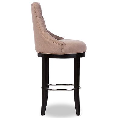 Baxton Studio Harmony Button Tufted Bar Stool