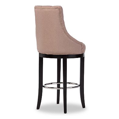 Baxton Studio Harmony Button Tufted Bar Stool
